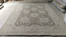 Christina Hendricks 8.9x11.3 Light Brown and Ivory Hand-Knotted Oushak Rug | Banana Manor Rug Company