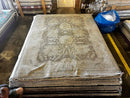 Christina Hendricks 8.9x11.3 Light Brown and Ivory Hand-Knotted Oushak Rug | Banana Manor Rug Company
