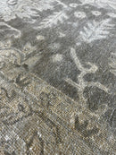 Christina Hendricks 8.9x11.3 Light Brown and Ivory Hand-Knotted Oushak Rug | Banana Manor Rug Company