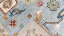 Cindy 7.9x10 Light Blue and Ivory Hand-knotted Oushak Rug | Banana Manor Rug Company