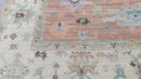 Clara 8.3x10 Rust and Ivory Hand-Knotted Oushak Rug | Banana Manor Rug Company