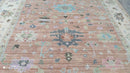 Clara 8.3x10 Rust and Ivory Hand-Knotted Oushak Rug | Banana Manor Rug Company