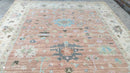 Clara 8.3x10 Rust and Ivory Hand-Knotted Oushak Rug | Banana Manor Rug Company