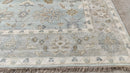 Clarisse 9x12 Greenish Grey Hand-Knotted Oushak Rug | Banana Manor Rug Company