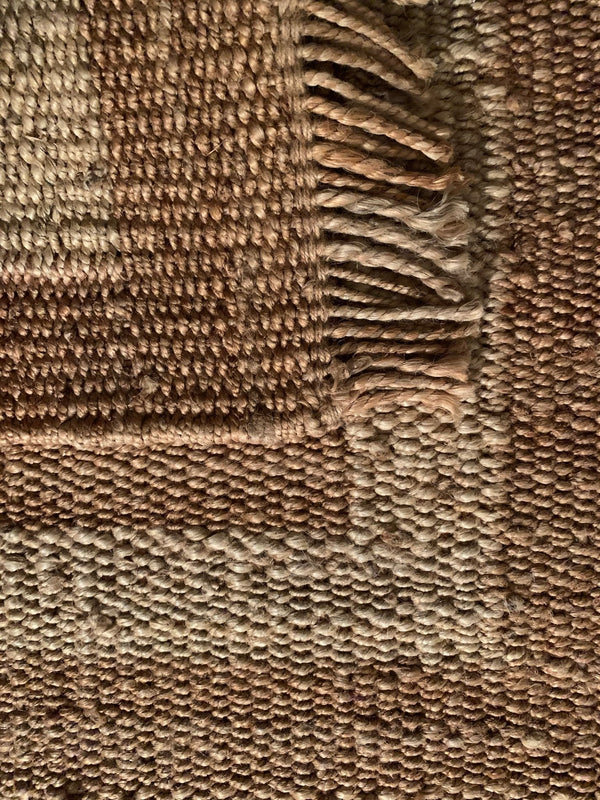 Classic Jute With Square Handwoven Flatweave Rug with and w/out fringe | Banana Manor Rug Company