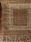 Classic Jute With Square Handwoven Flatweave Rug with and w/out fringe | Banana Manor Rug Company
