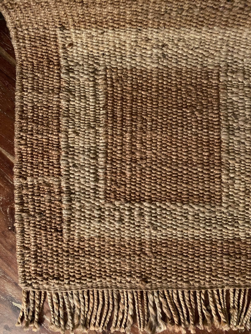 Classic Jute With Square Handwoven Flatweave Rug with and w/out fringe | Banana Manor Rug Company