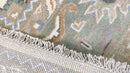 Constance 7.10x10 Ivory and Light Green Hand-Knotted Oushak Rug | Banana Manor Rug Company