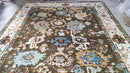 Cookie 9x12 Brown and White Oushak Rug | Banana Manor Rug Company