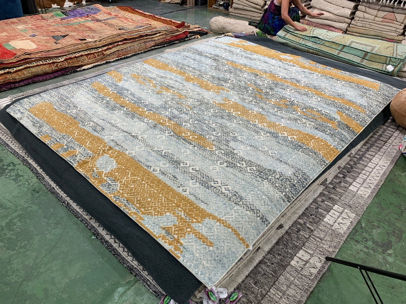 Corinne & Stan Hand-Knotted High-Low Wool Rug | Banana Manor Rug Company