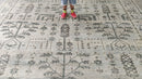 Cosette 9x11.9 Silver and Grey Hand-Knotted Oushak Rug | Banana Manor Rug Company