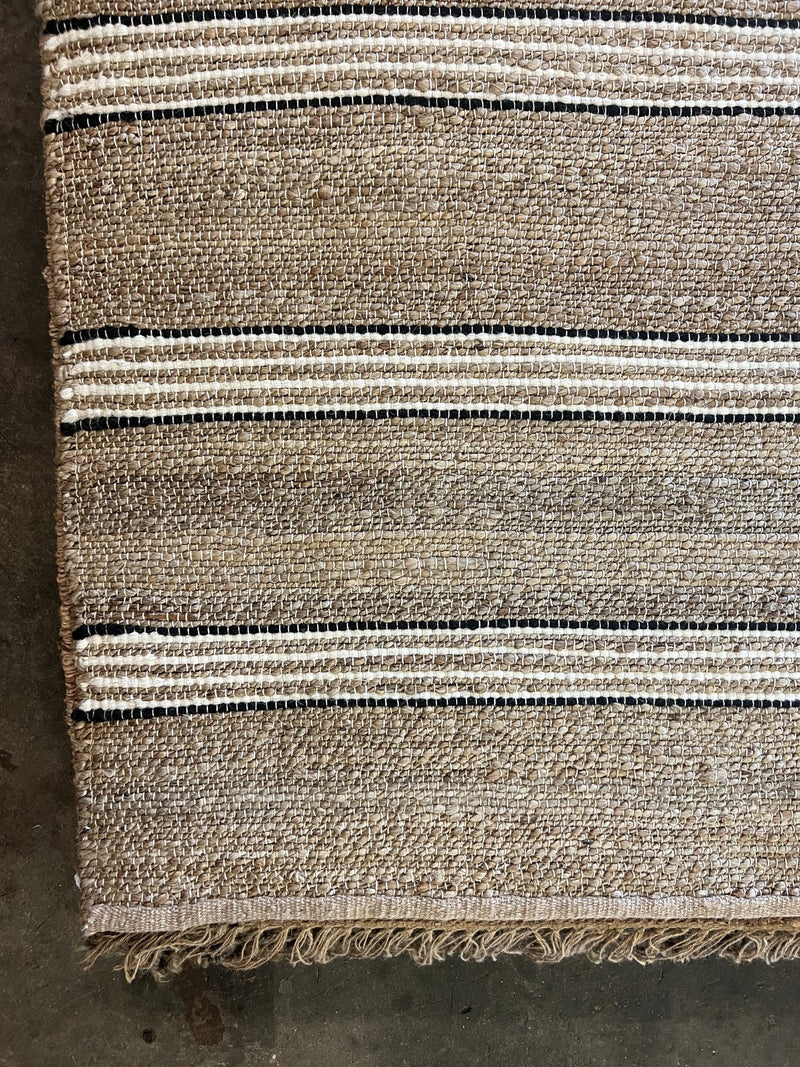 Count Basie Handwoven Striped Natural Jute Rug (Multiple Sizes) | Banana Manor Rug Company