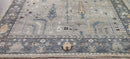 Courtney Coleman 10X14 Grey and Tan Hand-Knotted Oushak Rug | Banana Manor Rug Company
