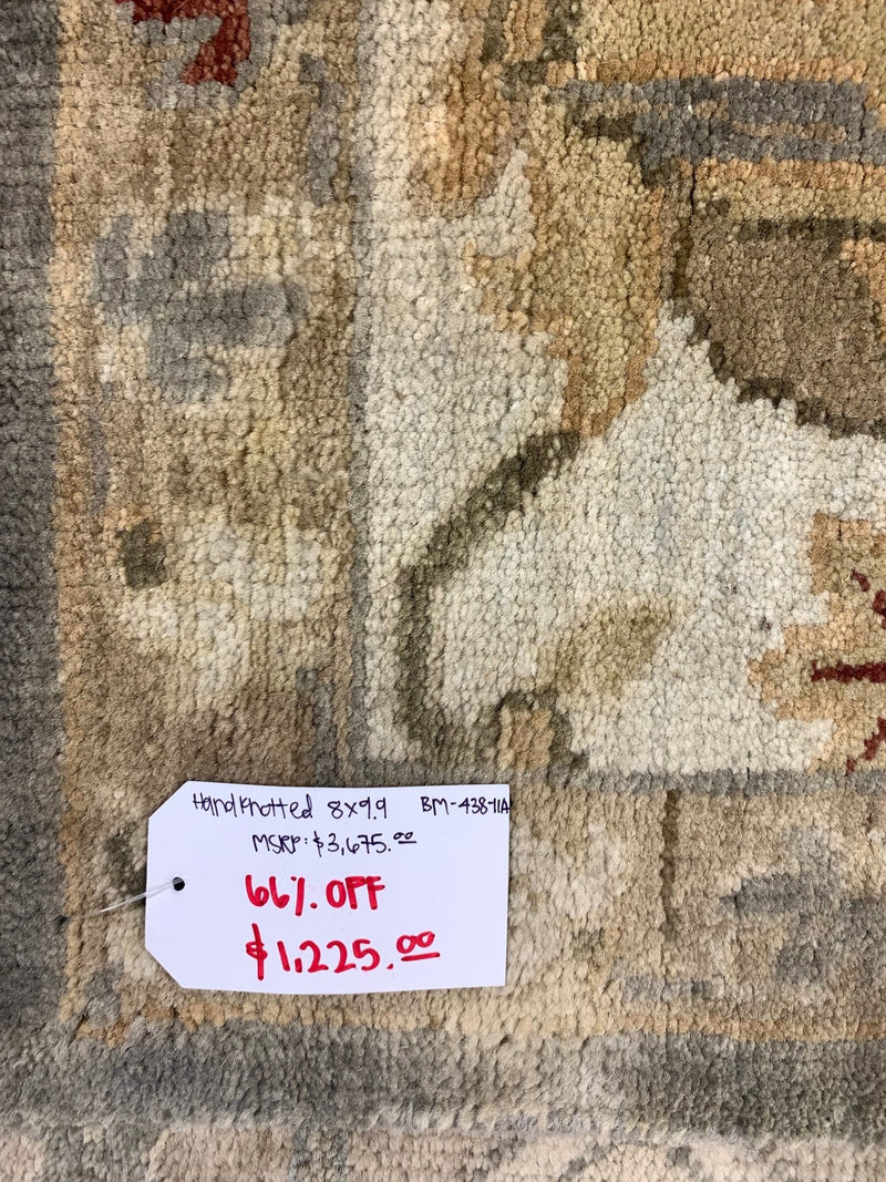 Courtney Hand-Knotted 8x9.9 Oushak | Banana Manor Rug Company