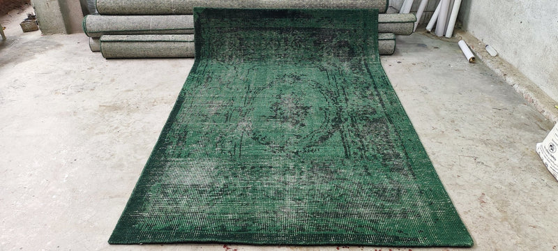 Craig Parker Hand-Knotted Modern Green Abstract 5x8 | Banana Manor Rug Company