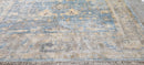 Cristina Cuomo 9x12 Aqua and Tan Hand-Knotted Oushak Rug | Banana Manor Rug Company
