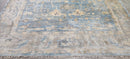 Cristina Cuomo 9x12 Aqua and Tan Hand-Knotted Oushak Rug | Banana Manor Rug Company