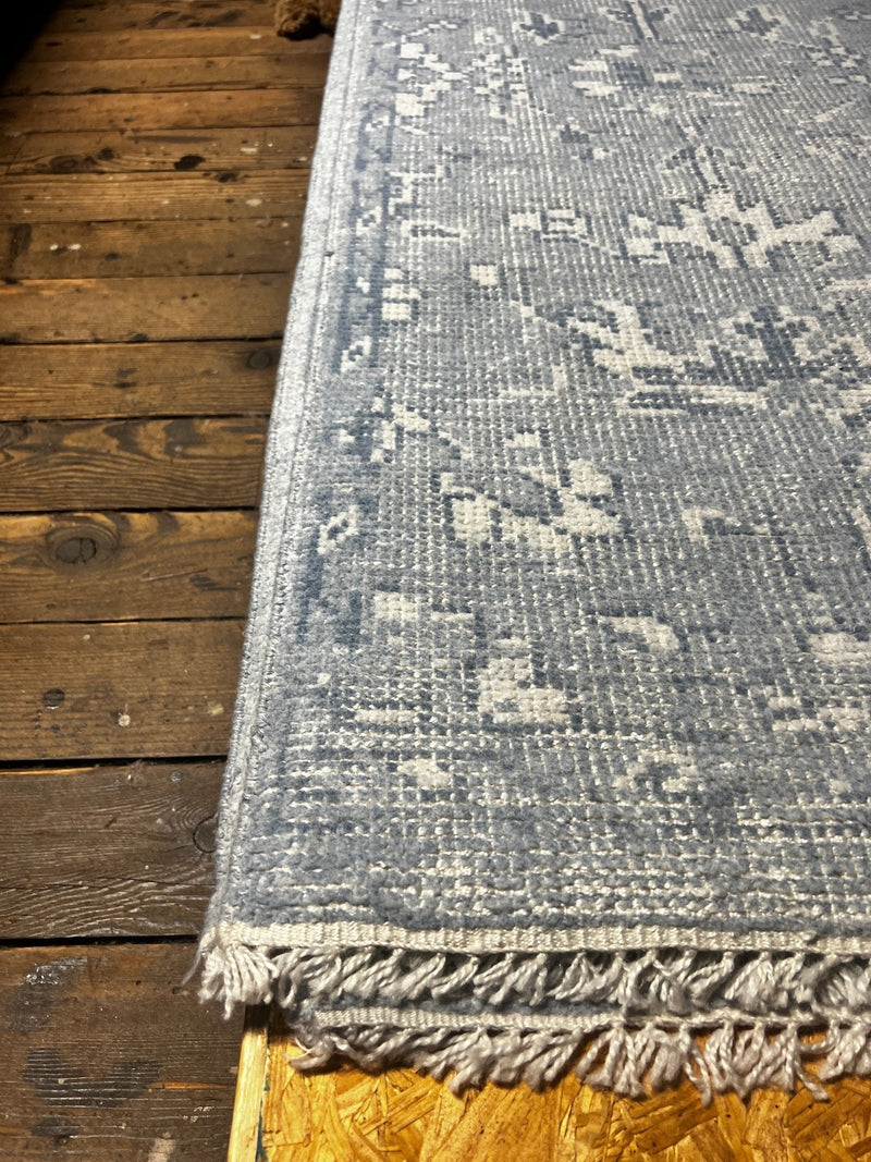 Cutshall 2x10 Hand-Knotted Aqua Textured PET Yarn Rug | Banana Manor Rug Factory Outlet