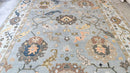 Daisy 9x11.9 Grey and Ivory Hand-Knotted Oushak Rug | Banana Manor Rug Company