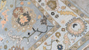 Daisy 9x11.9 Grey and Ivory Hand-Knotted Oushak Rug | Banana Manor Rug Company