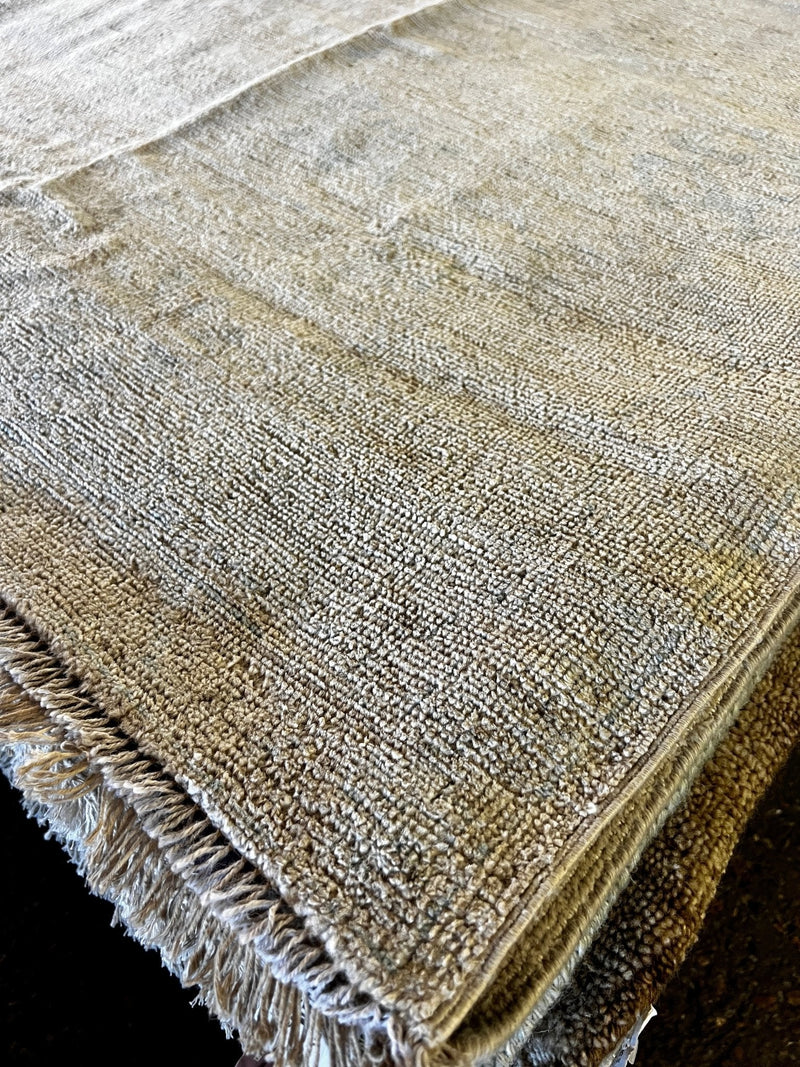 Damsa Hand-Knotted White Washed Afghani Oushak Rug 8x10 | Banana Manor Rug Company