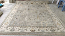 Danae 8.3x10 Grey and Ivory Hand-Knotted Oushak Rug | Banana Manor Rug Company