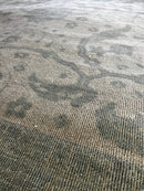 Dani 8x10 Beige and Light Green Hand-Knotted Oushak Rug | Banana Manor Rug Company