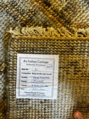 Danielle Colding 10x14 Dark Green and Tan Hand-Knotted Oushak Rug | Banana Manor Rug Company