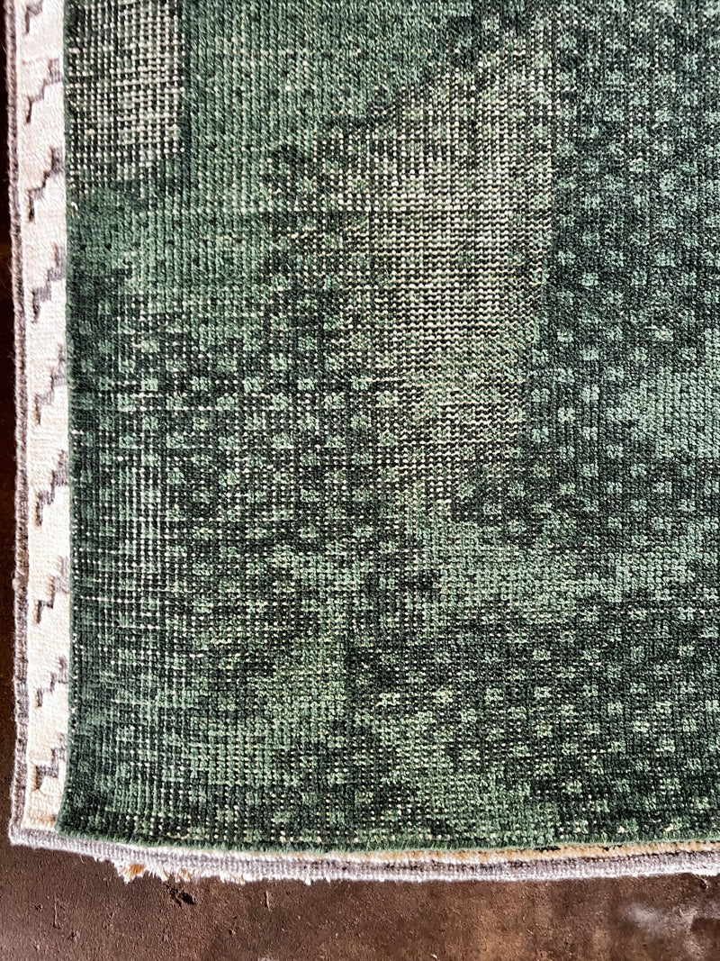 Danila Kozlovsky Hand-Knotted Modern Rug Green Textured 9x12 | Banana Manor Rug Company