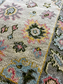 "Danique" Multi-Colored Hand-Knotted Oushak 8x10 | Banana Manor Rug Company