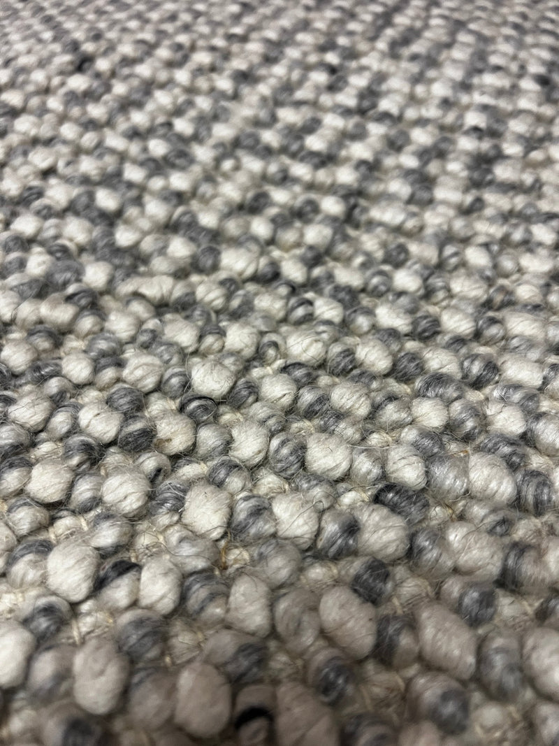 David Garrick 4.6x6.6 Wool Durrie Natural Grey Loop Ball | Banana Manor Rug Factory Outlet