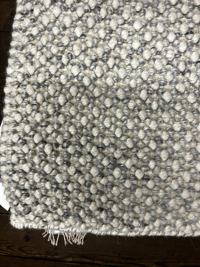 David Garrick 4.6x6.6 Wool Durrie Natural Grey Loop Ball | Banana Manor Rug Factory Outlet