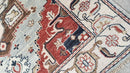Deborah Francois 8x10 Silver and Ivory Hand-Knotted Serapi Rug | Banana Manor Rug Company