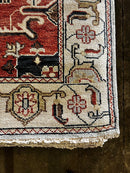 Deborah Francois 8x10 Silver and Ivory Hand-Knotted Serapi Rug | Banana Manor Rug Company