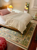 Demi 6x9 Light Green Hand-Knotted Oushak Rug | Banana Manor Rug Company