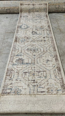 Denise Richards 2.6x8.9 Ivory Hand-Knotted Oushak Runner | Banana Manor Rug Company