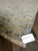 "Derana" Grey and Gold Hand-Knotted Oushak 8x10 | Banana Manor Rug Company