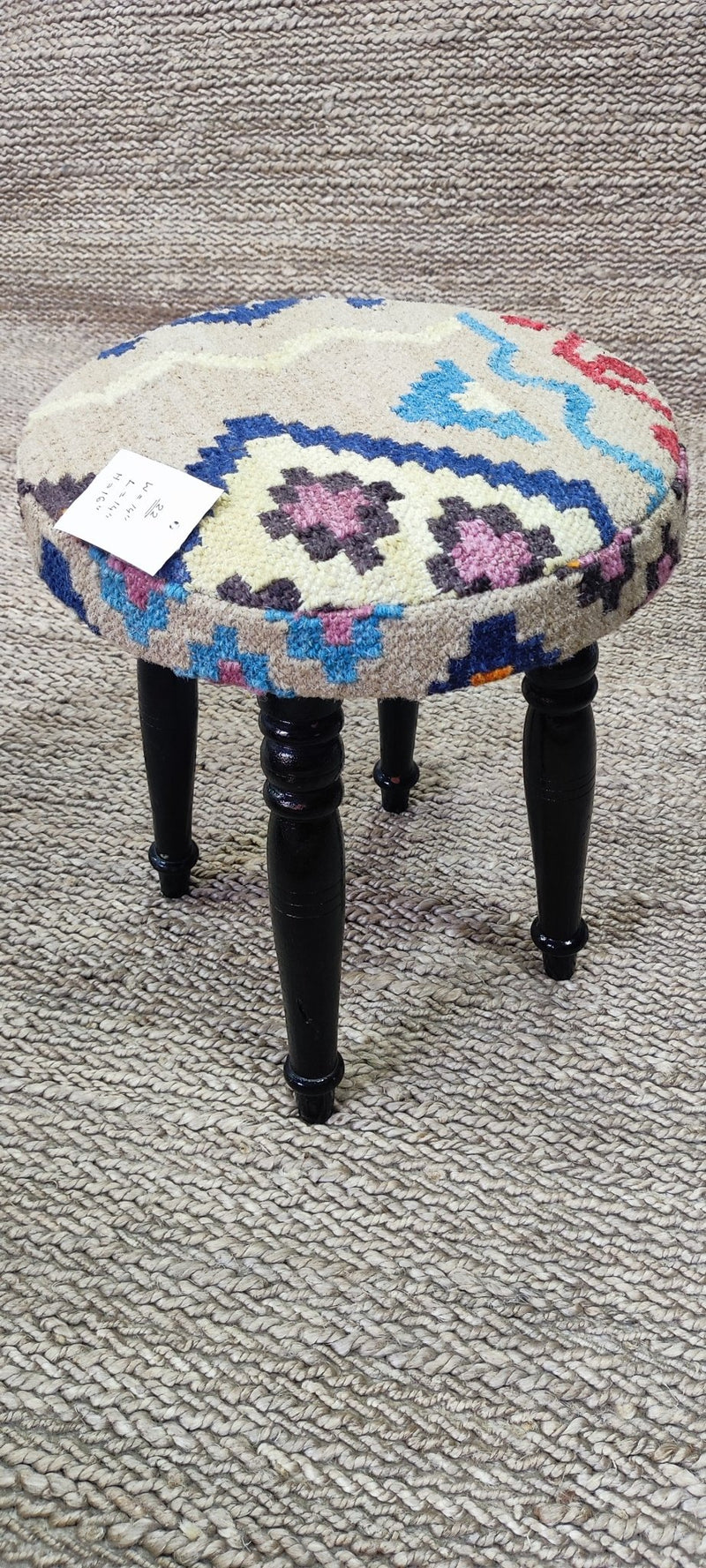 Devin Lima Wooden Upholstered Stool 14x14x16 (Assorted Styles) | Banana Manor Rug Company