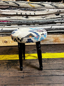 Devin Lima Wooden Upholstered Stool 14x14x16 (Assorted Styles) | Banana Manor Rug Company