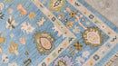Devon 8x9.9 Blue Hand-Knotted Oushak Rug | Banana Manor Rug Company