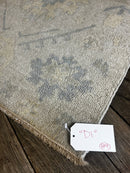 "Di" Muted Gold and Blue Hand-Knotted Oushak 8x10 | Banana Manor Rug Company