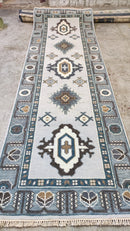 Diamond Lil 3x10 Silver and Grey Hand-Knotted Runner | Banana Manor Rug Company