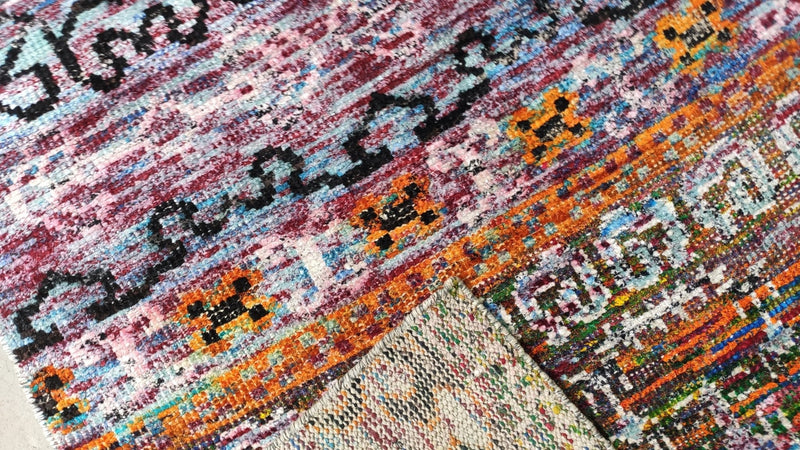 Dinah 6.3x9.3 Multi-Colored Hand-Knotted Abstract Rug | Banana Manor Rug Company