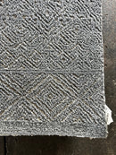 Dionne 8x9.9 Hand-Knotted Grey and Ivory Modern Rug | Banana Manor Rug Company