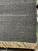 Dock Ellis Black Natural Durrie Jute Rug 8.3x10 | Banana Manor Rug Company