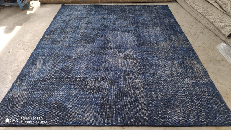 Don't Be a Douche Putin Hand-Knotted Blue Modern Rug | Banana Manor Rug Company