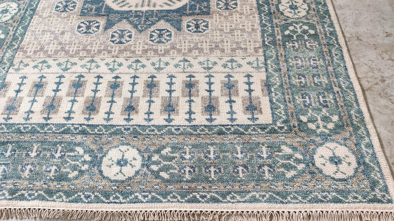 Dorian 6x9 Ivory Hand-Knotted Oushak Rug | Banana Manor Rug Company