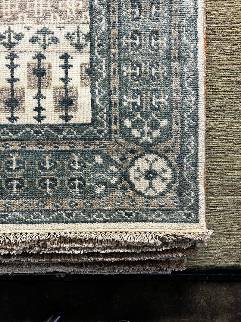 Dorian 6x9 Ivory Hand-Knotted Oushak Rug | Banana Manor Rug Company