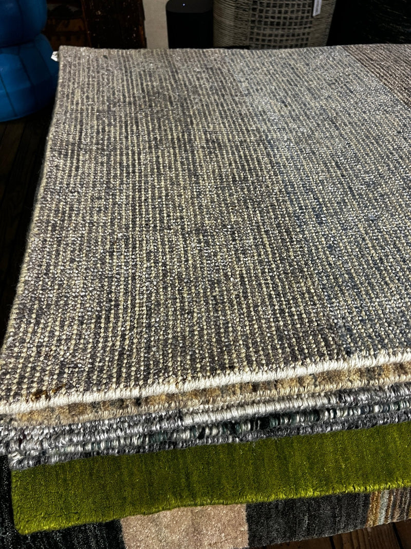 Doris 2.6x7.9 Striped Hand-Knotted Runner | Banana Manor Rug Factory Outlet