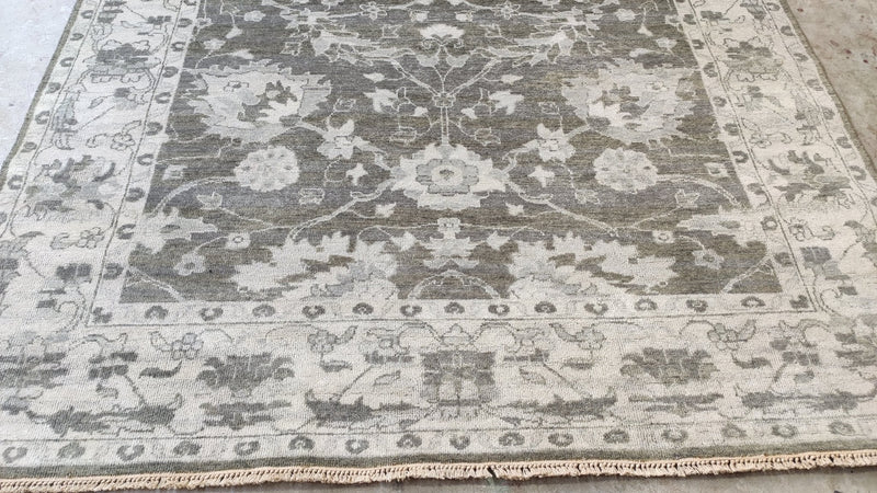 Dorsiere 6x9 Dark Grey Hand-Knotted Oushak Rug | Banana Manor Rug Company